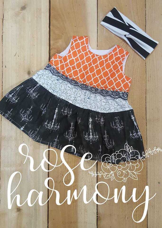 Halloween Ruffle Dress, Halloween Girl Outfit, Holiday Outfit,