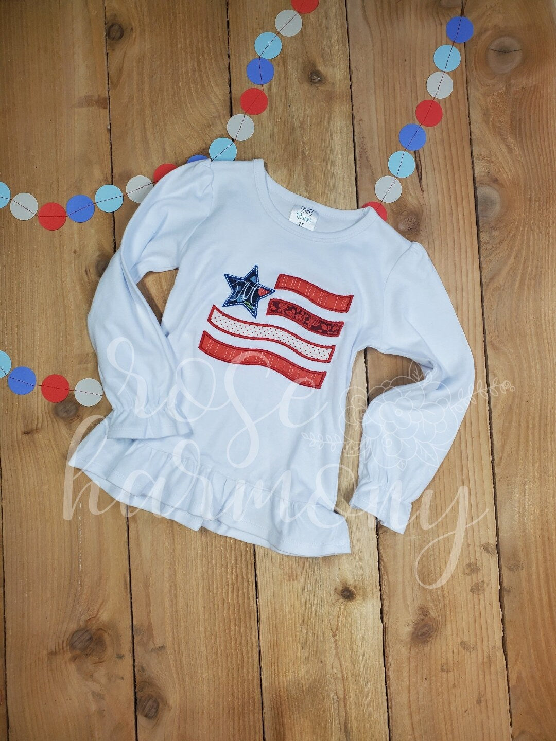 Patriotic Flag Shirt, 4th of July shirt, patriotic girl shirt, USA toddler shirt