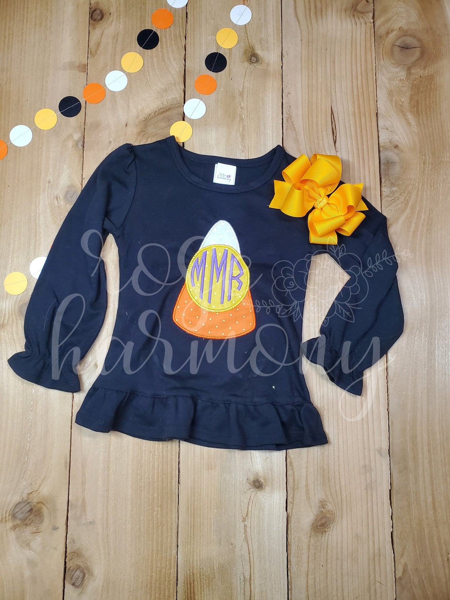 Candy Corn Halloween Top, Toddler Girl Halloween Top