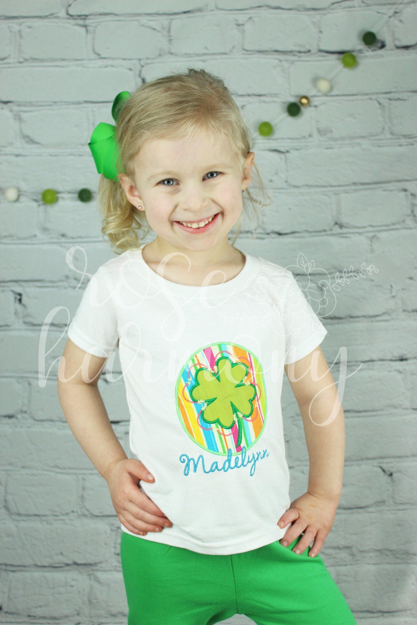 St. Patrick's Day, Outfit, Toddler Girl Outfit, Ruffle Pants, Shamrock