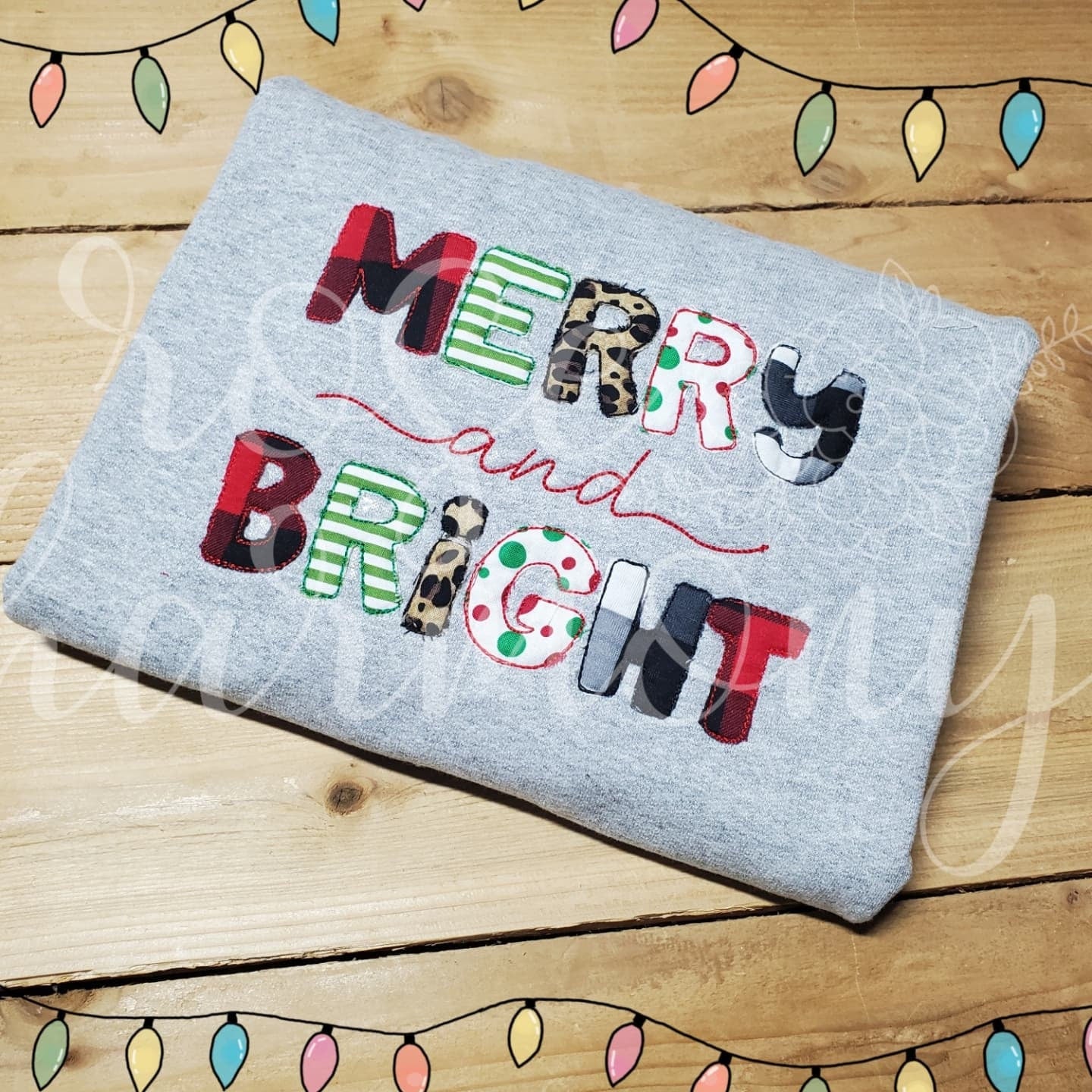 Merry and Bright Crewneck/ Adult Christmas Sweatshirt/ Boho/ Embroidery Christmas Sweatshirt