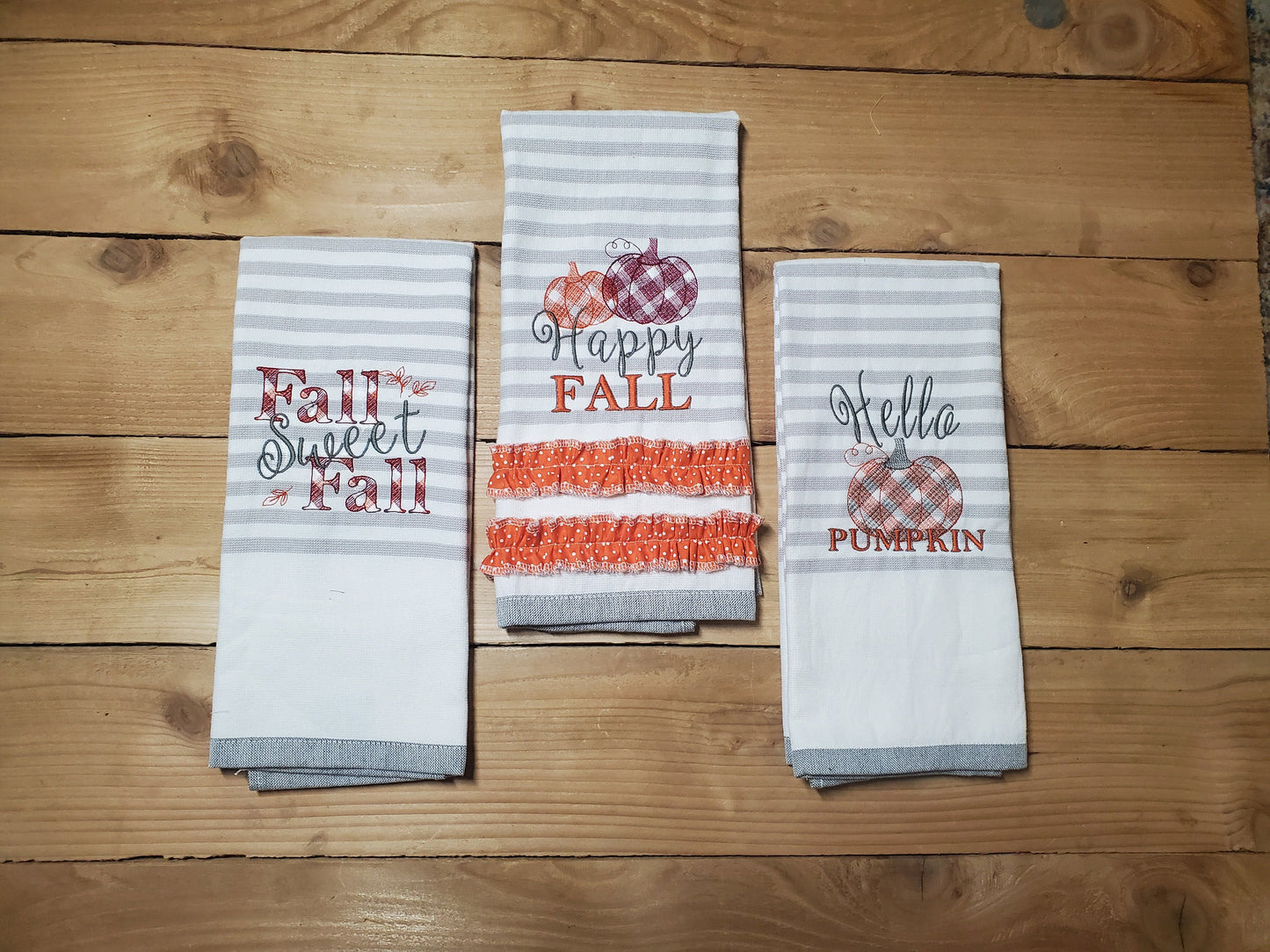 Fall Dish Towels, Happy Fall, Hello Pumpkin, Fall Sweet Fall, Thanksgiving Dish Towel, Gift