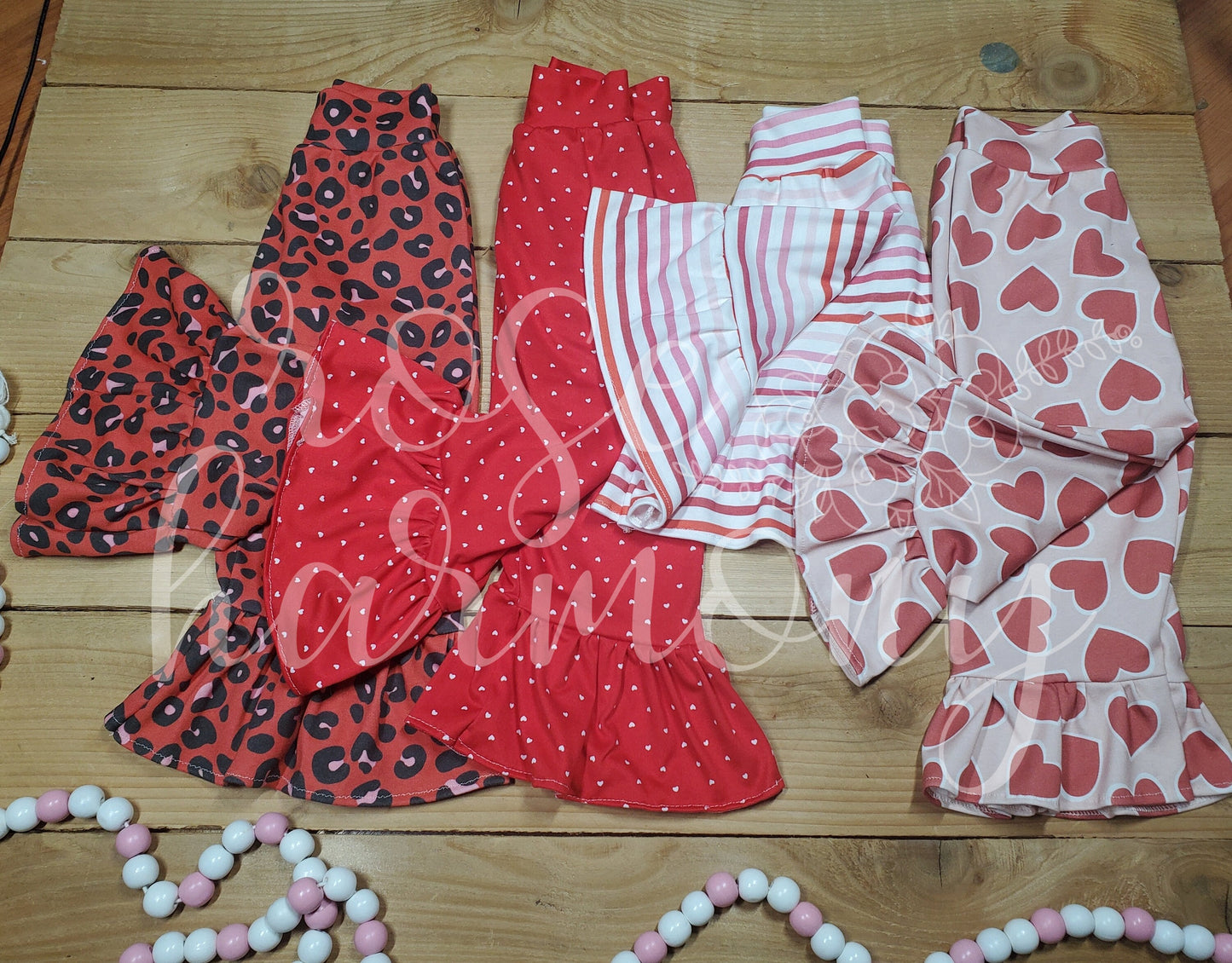 Girl Red Heart Ruffle Pants, Valentine's Day, 6 month - 14 year, Valentines Party, Toddler, Party