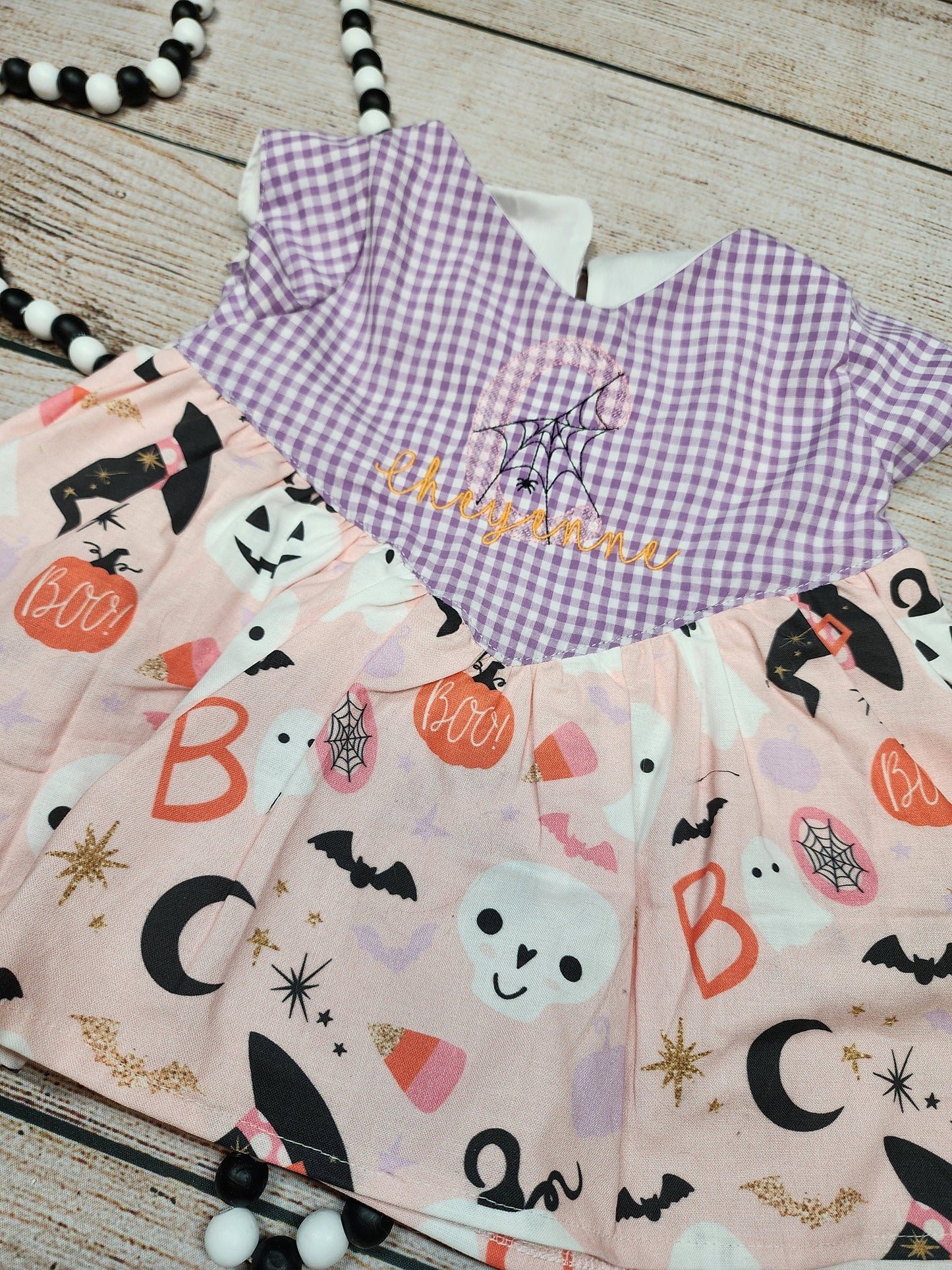 Spooky Spiderweb Halloween Girl Blouse, Boo Girl Ruffle Shorts, Toddler and Girl, Boo Fabric, Siblings