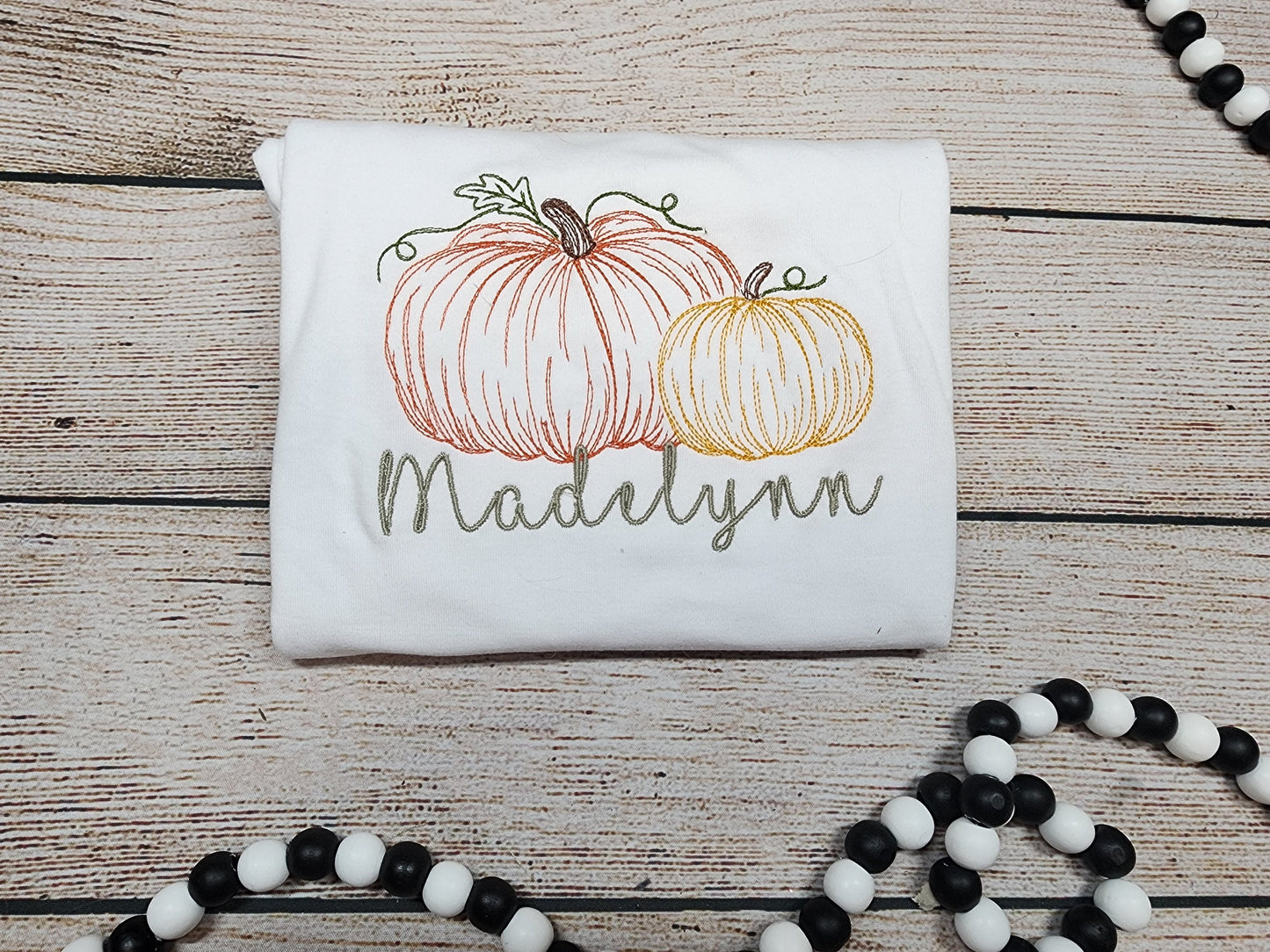 Pumpkin Patch Personalized Embroidered Girls Fall Outfit, Newborn - 8yrs